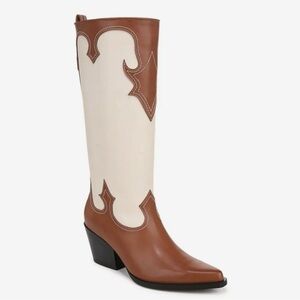 Never worn! Zodiac Tan and Cream Heeled Cowgirl Boots